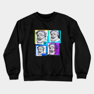 ERNEST HEMINGWAY, 20th Century American novelist, short story writer, journalist. 4-UP COLLAGE ILLUSTRATION Crewneck Sweatshirt